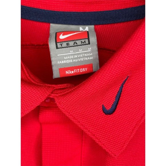 Ole Miss Rebels Nike Fit Dry Men’s Medium Short Sleeve Red Golf Polo Shirt SEC - Picture 6 of 6